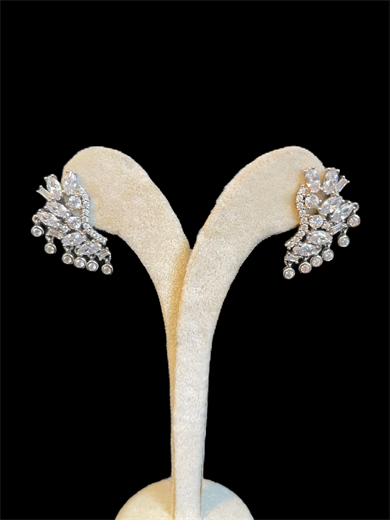 Sterling Silver Crown Earrings