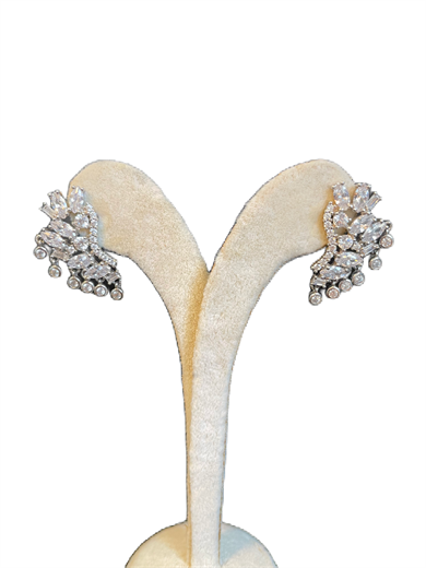 Sterling Silver Crown Earrings