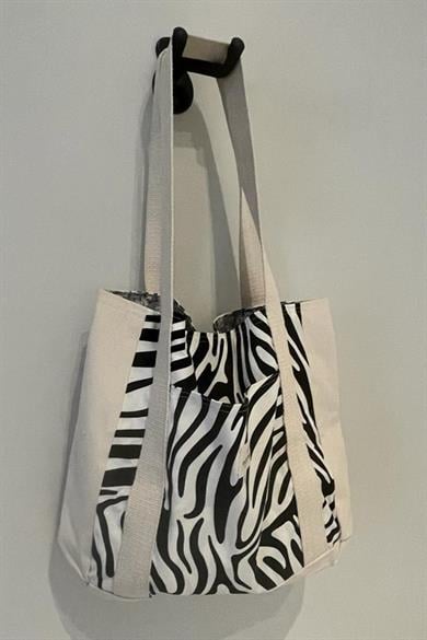 Timeless Black & White Canvas Tote Bag