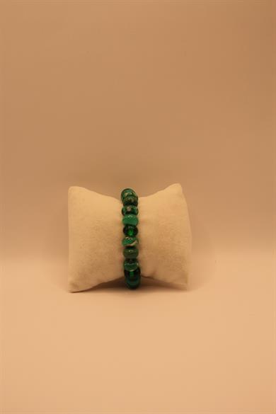 Tones of Green Murano Glass Bracelet