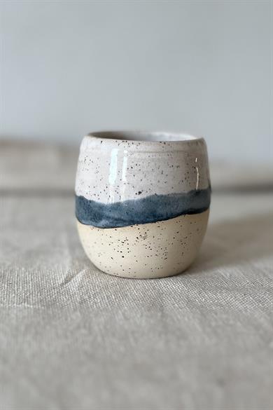 Tranquil Blue Handmade Short Tumbler
