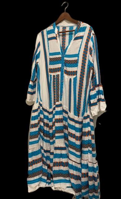 Women Cotton V Neck Dress