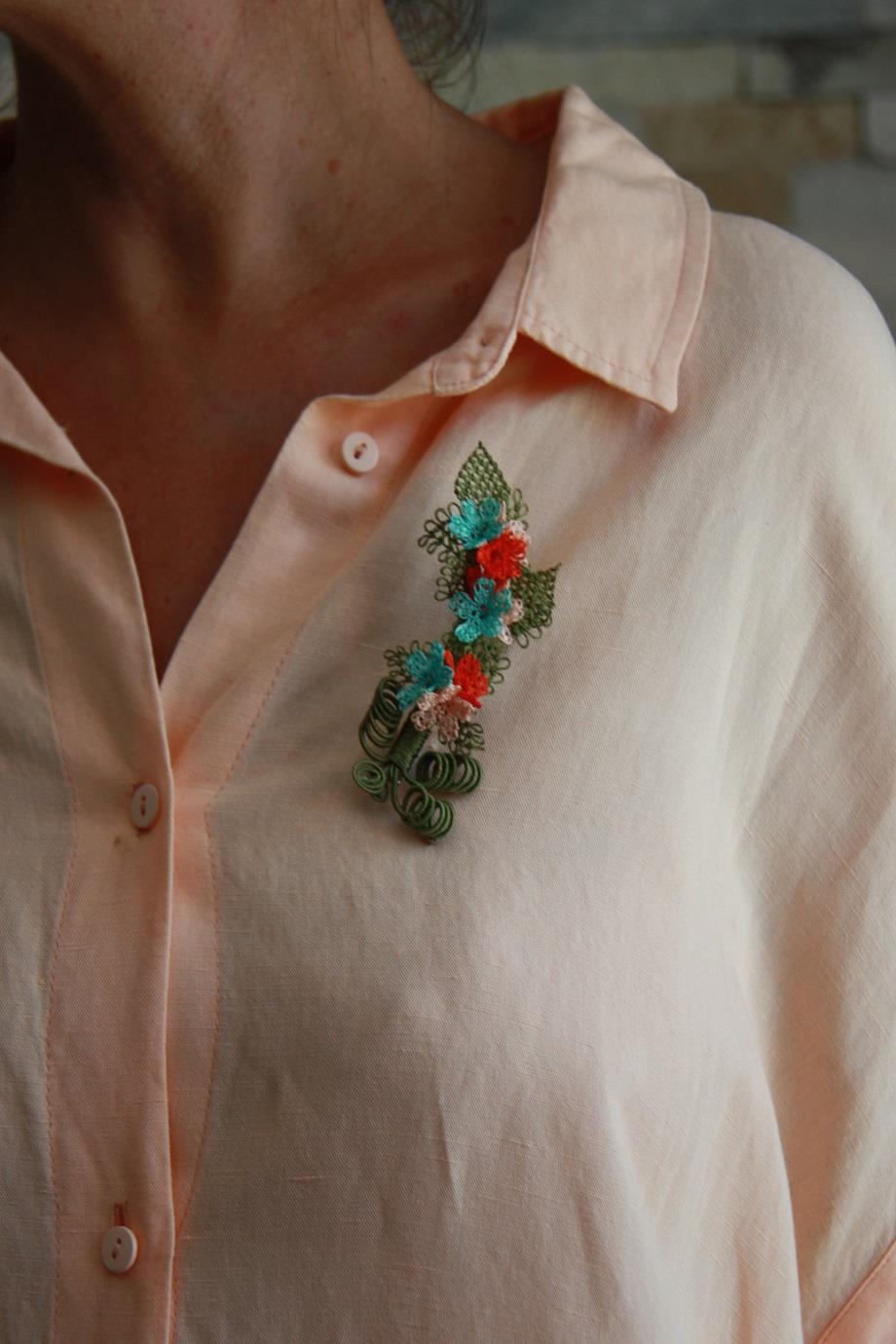 Flower Bouquet Handmade Brooch Gift for Her 