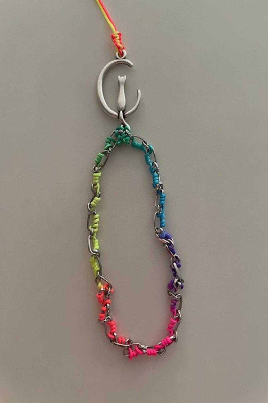 Handmade Colourful Chain Phone Strap
