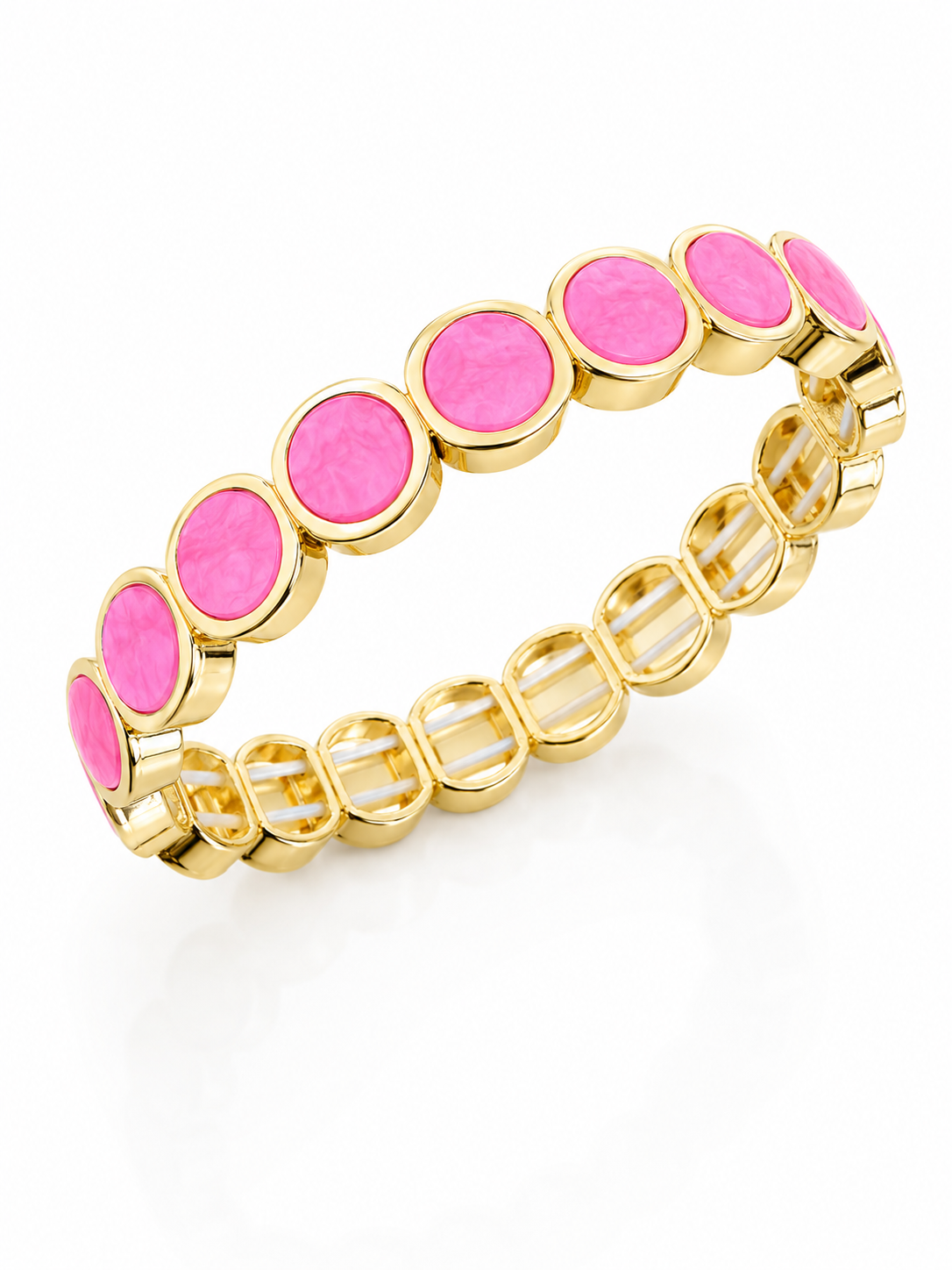 14K Gold Fuşya Taşlı Bileklik