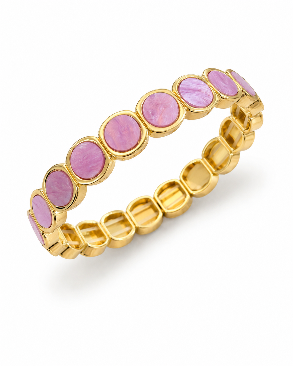 14K Gold Lila Taşlı Bileklik