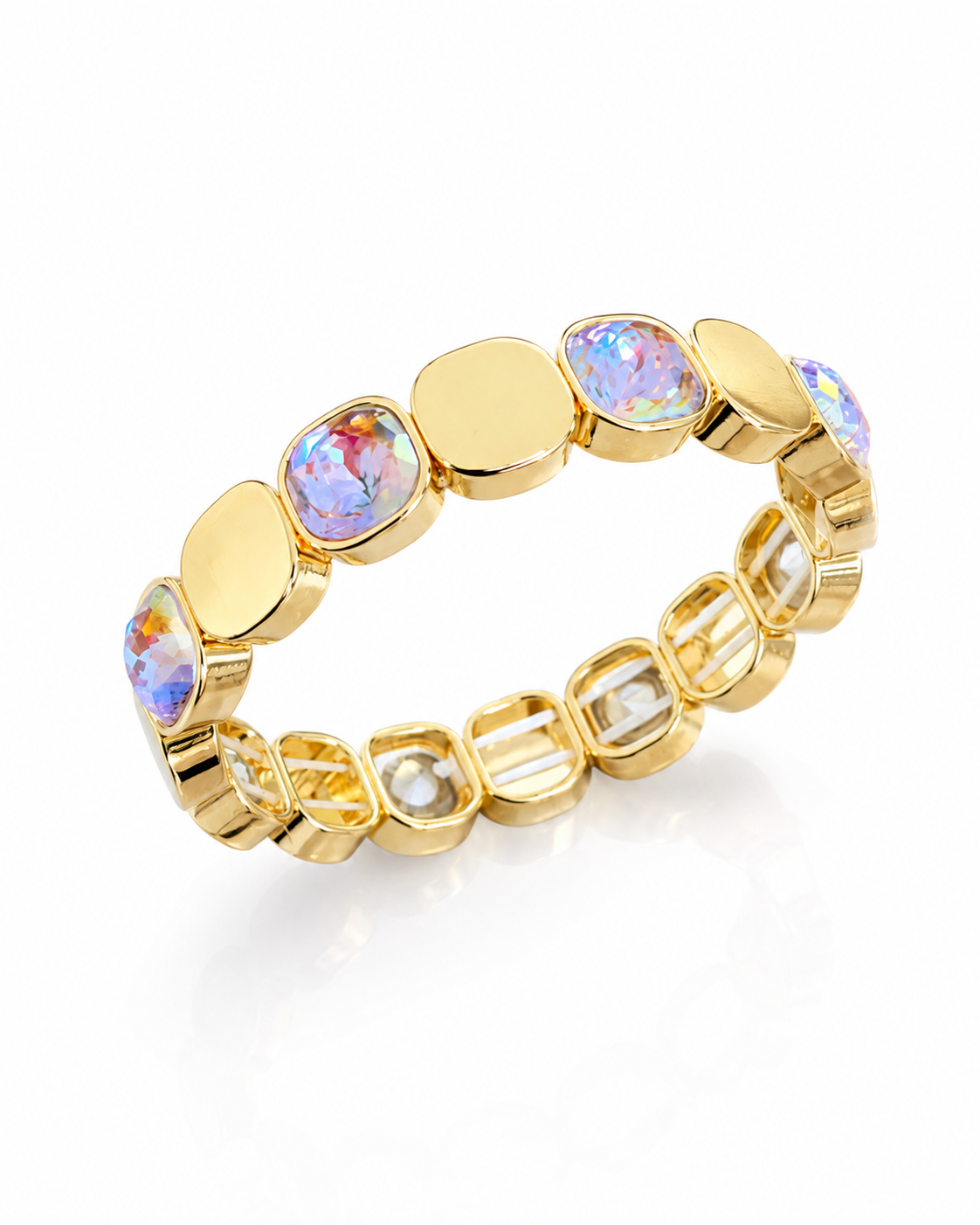 14K Gold Renk Geçişli Taşlı Bileklik