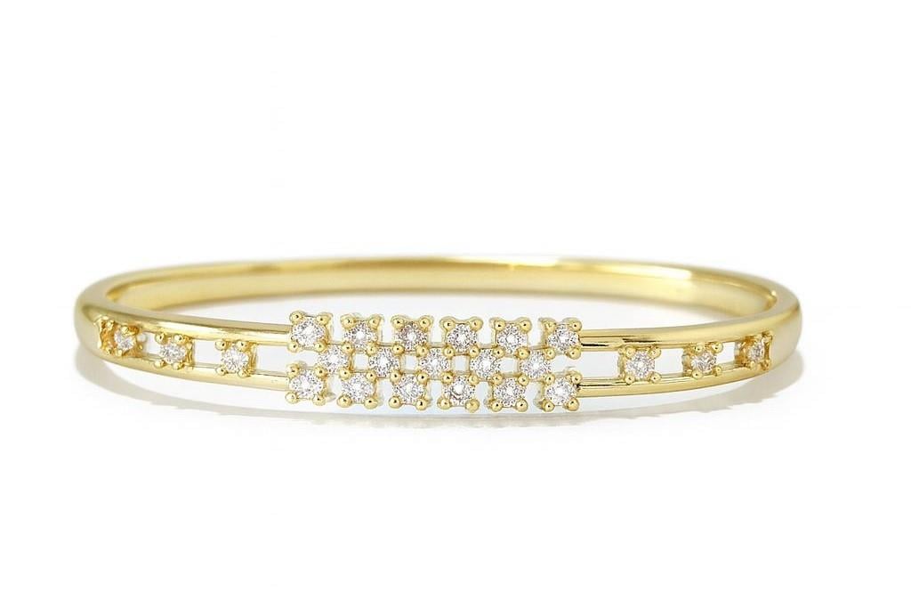 GOLD TAŞLI ÇELİK KELEPÇE BİLEZİK