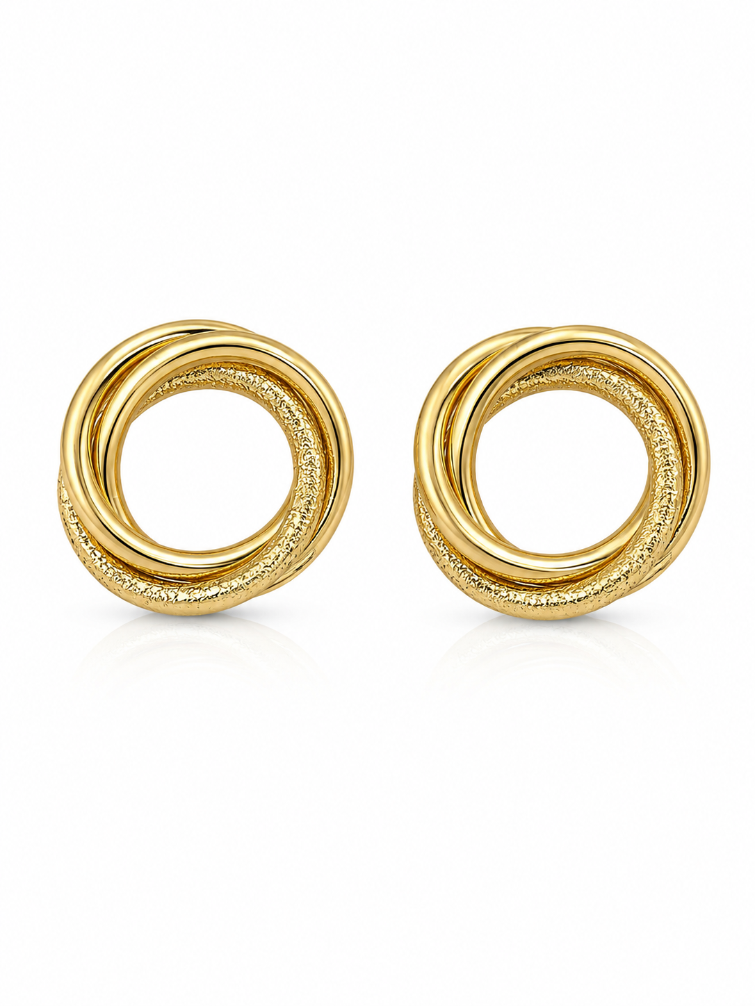 İç İçe Halka Gold Küpe