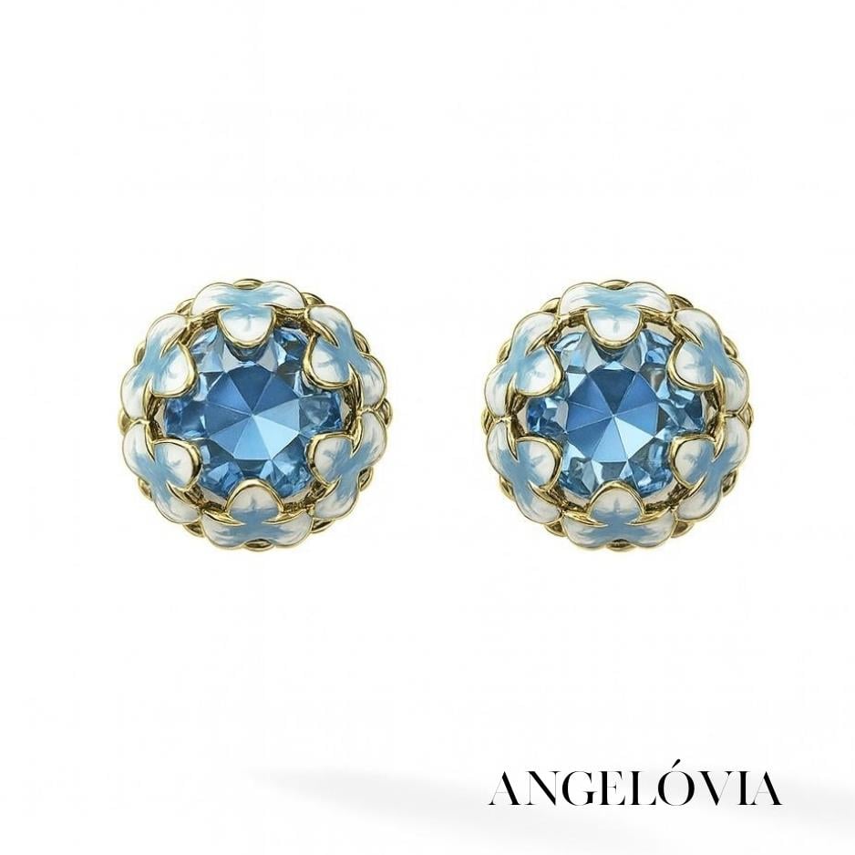 MAVİ TAŞLI ÇELİK KÜPE