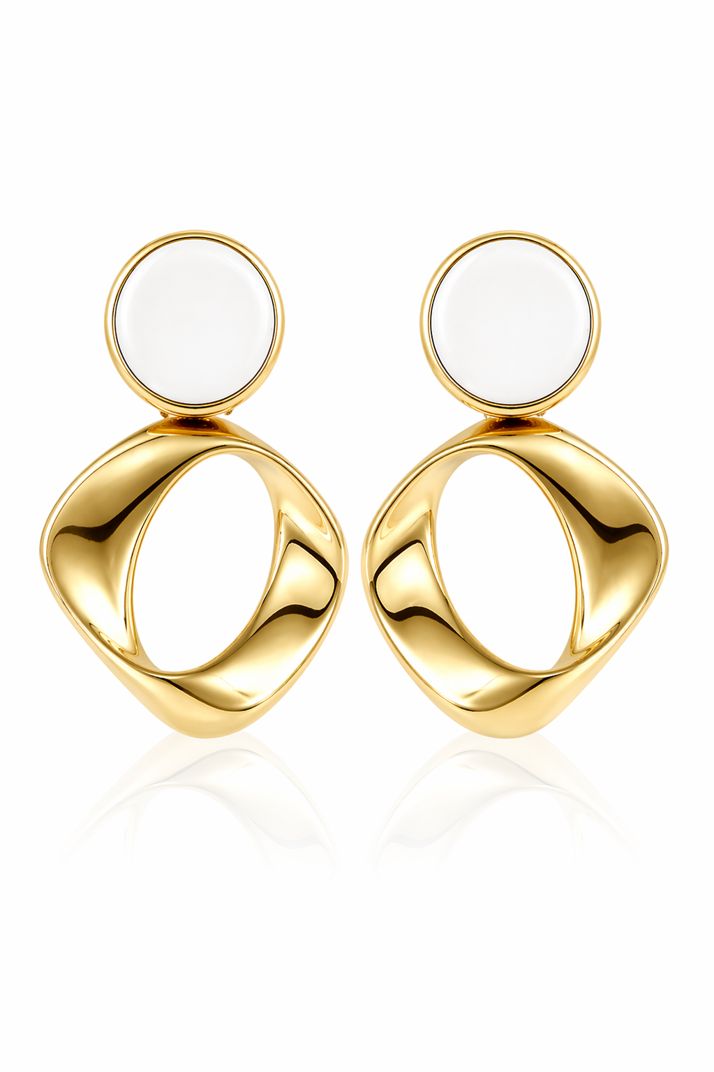 Minimal Gold Geometrik Kadın Küpe