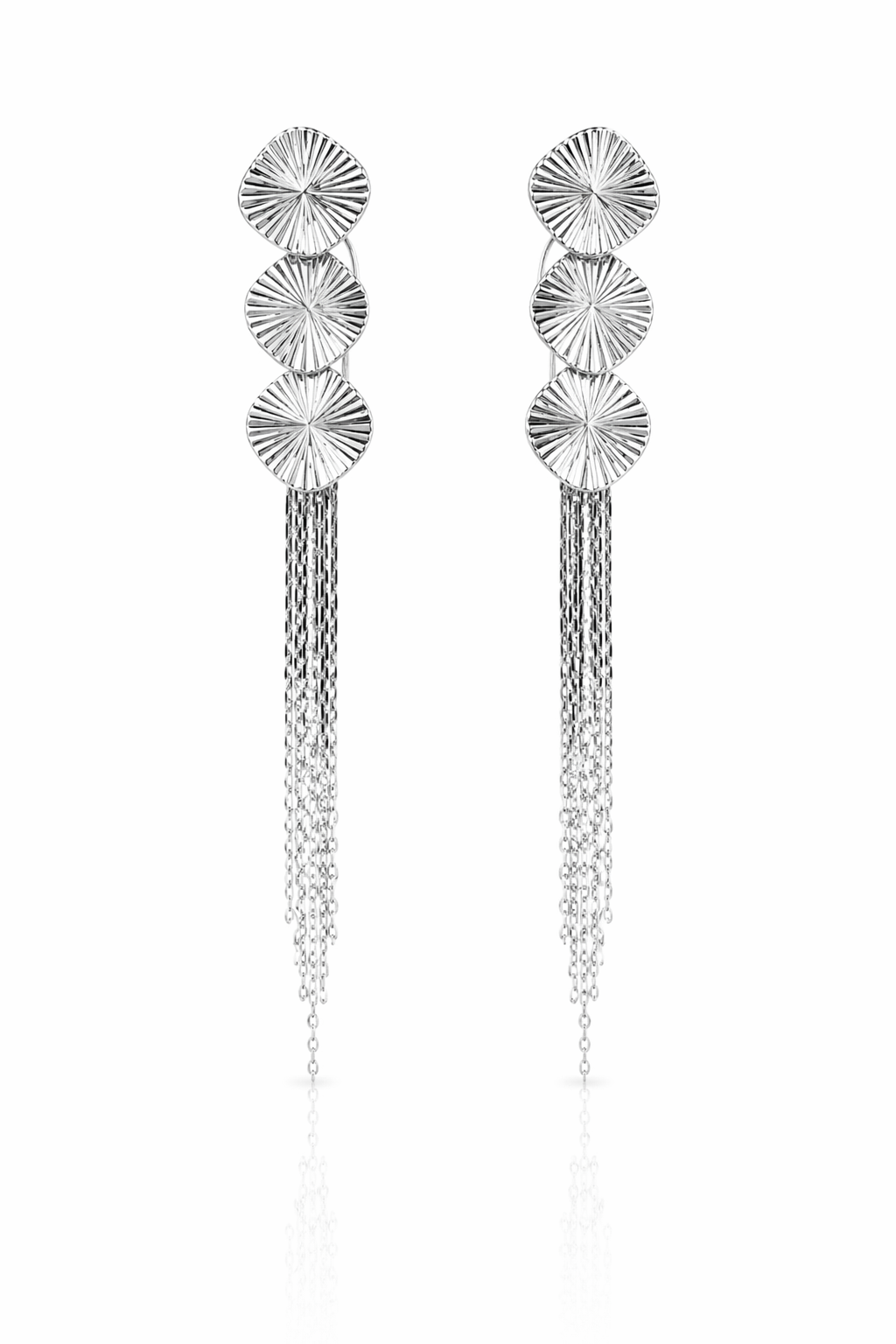 Sallantılı Rodyum Kadın Küpe