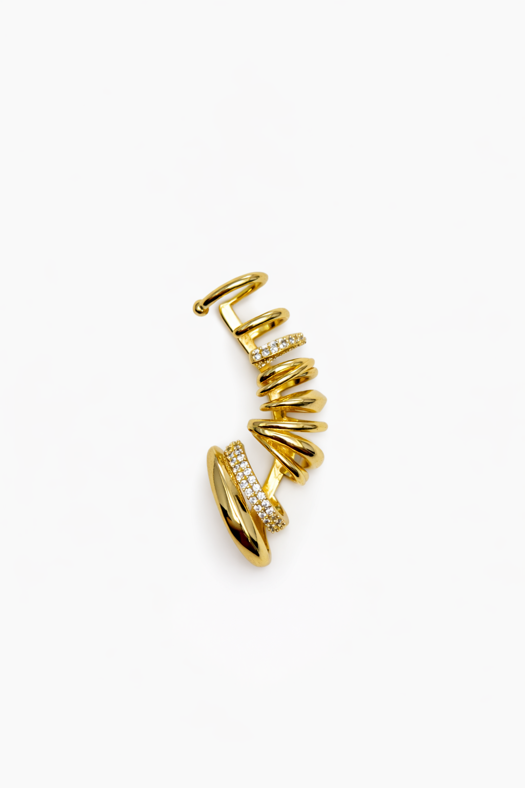 Zirkon Taşlı Gold Earcuff