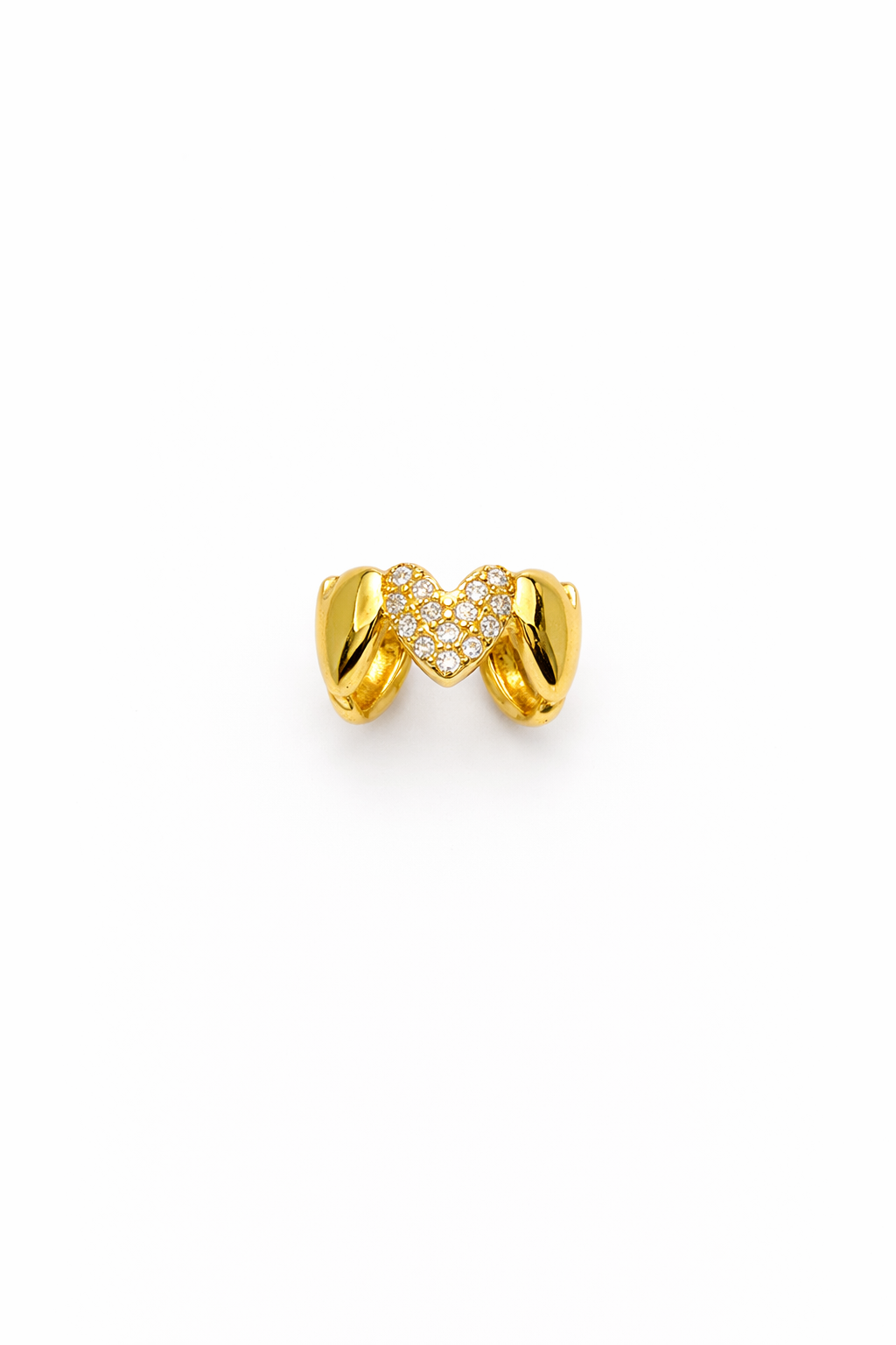 Zirkon Taşlı Kalpli Earcuff