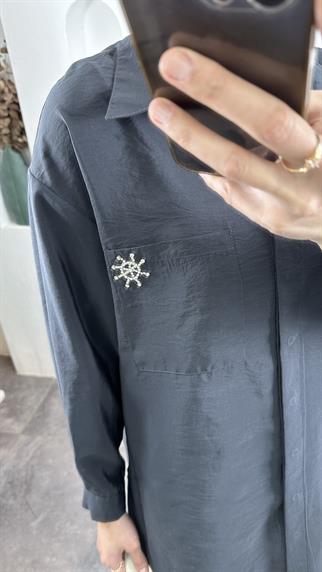 MİSSEMRAMİSS ANTRASİT CASUAL GÖMLEK