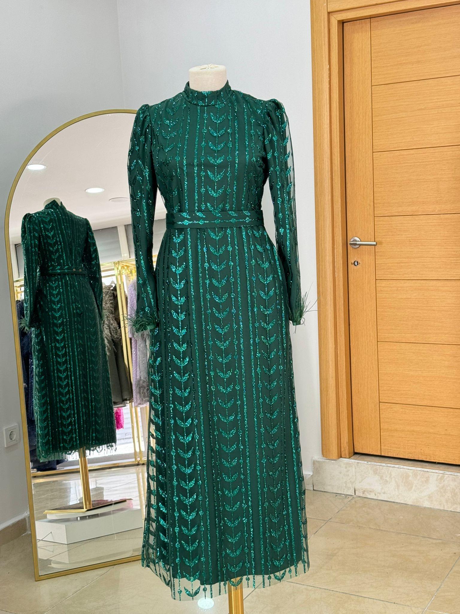 Beyza – Yeşil Abiye Elbise