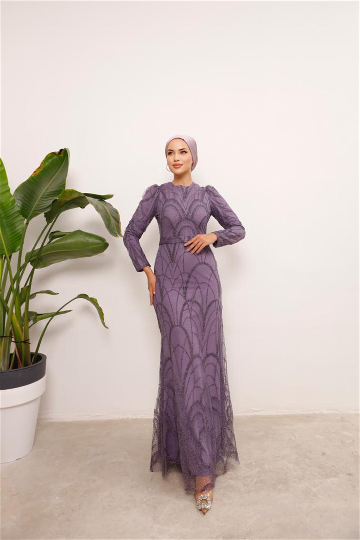 Darla –  Lila Abiye Elbise