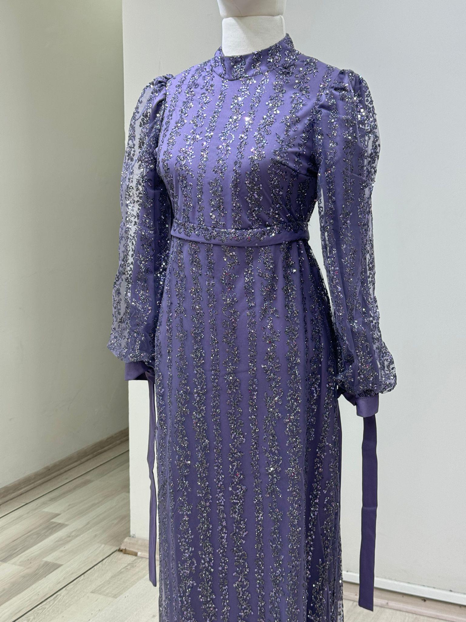 Erva – Lila Abiye Elbise