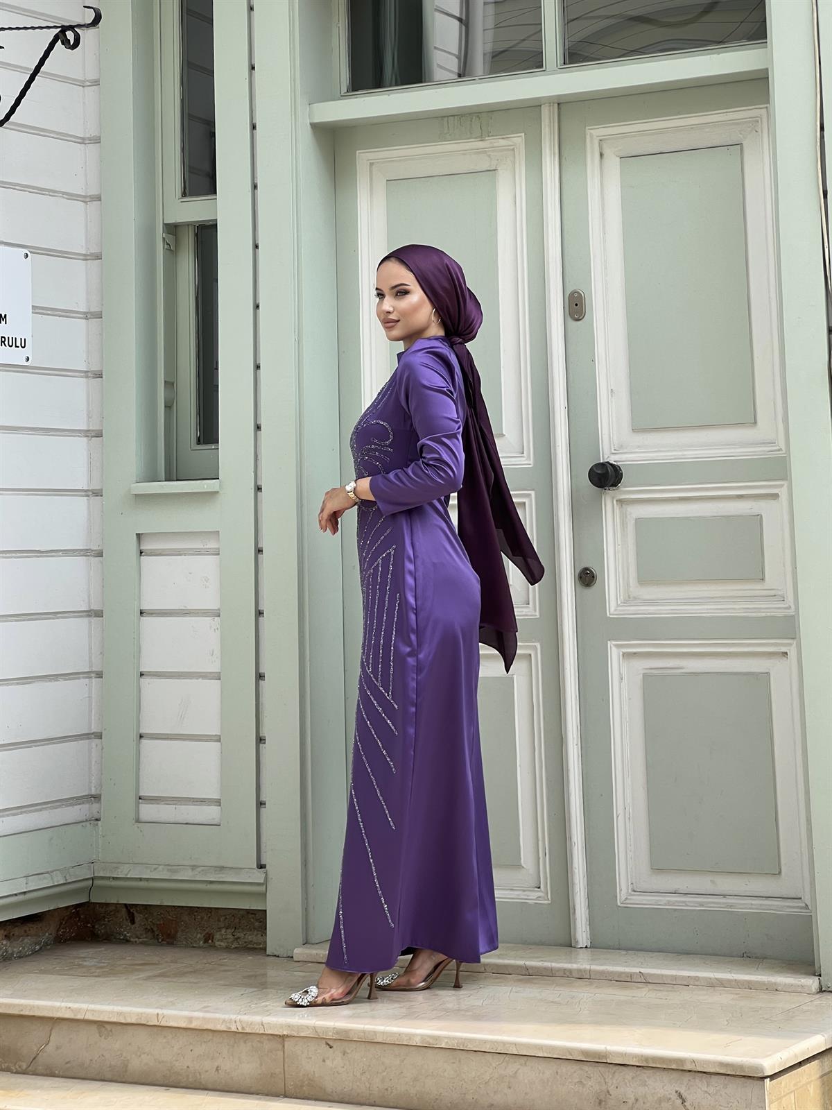 Rose –  Lila Abiye Elbise
