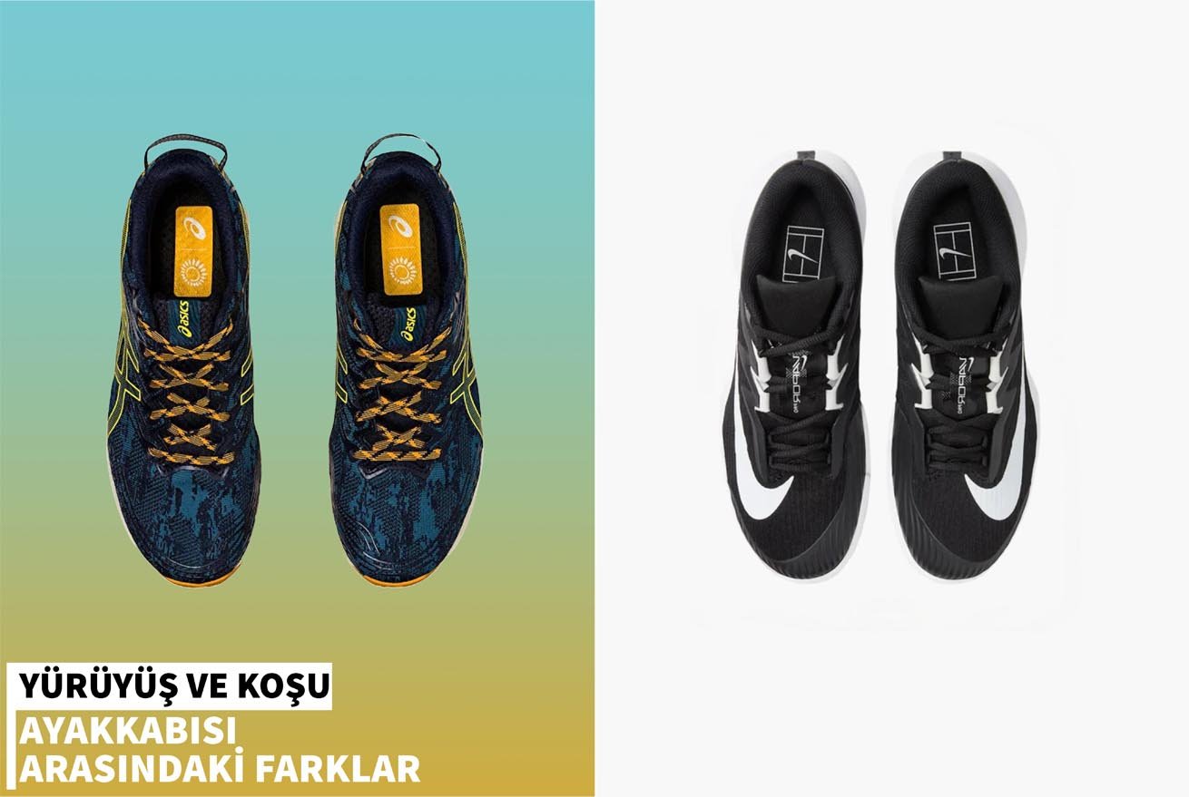 koşu ve yürüyüş ayakkabıları farkı