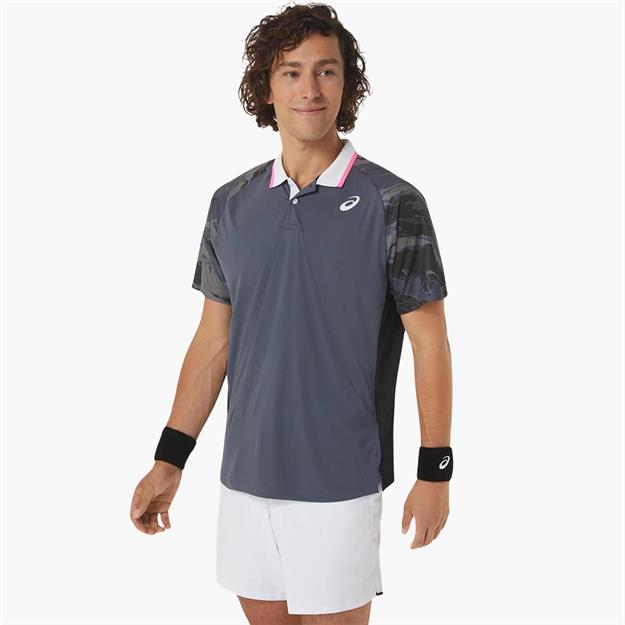 Asics Men Court Graphic Polo T-Shirt