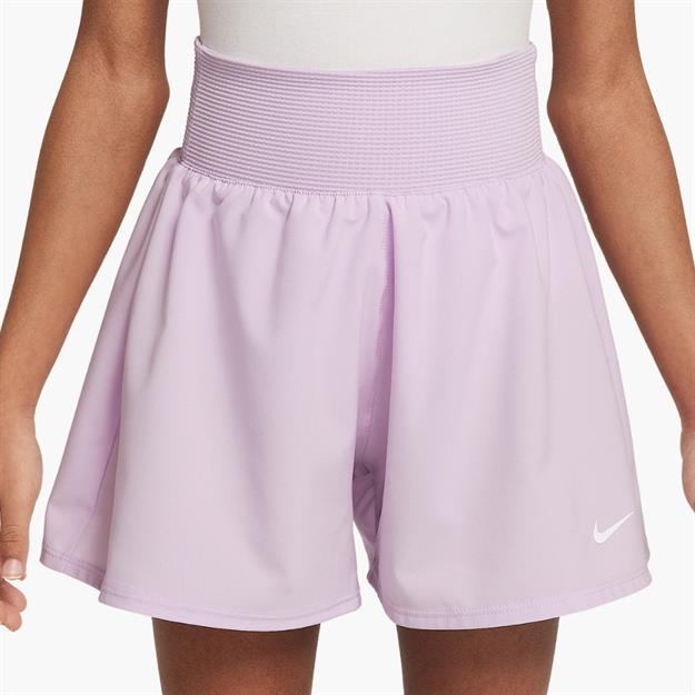 Nike Dri-FIT Genç Kız Antrenman Şortu - Açık Lila