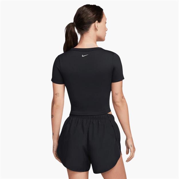 Nike Dri-FIT Kısa Kollu Crop T-Shirt - Siyah