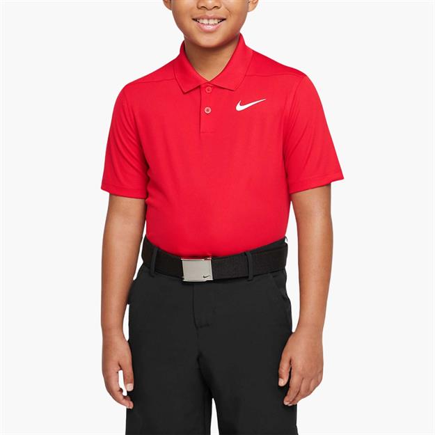 Nike Dri-FIT Victory Genç Çocuk Golf Polo Yaka T-Shirt - Kırmızı