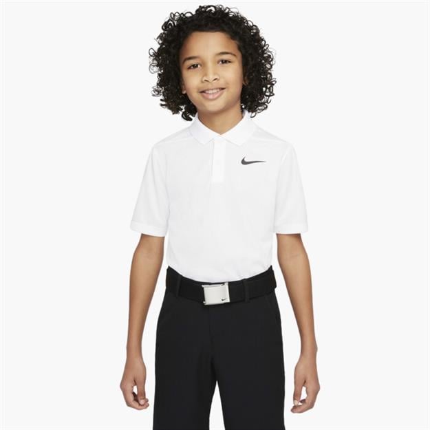 Nike Dri-FIT Victory Genç Çocuk Golf Polo Yaka T-Shirt - Beyaz