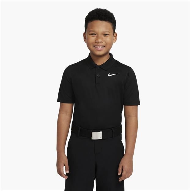 Nike Dri-FIT Victory Genç Çocuk Golf Polo Yaka T-Shirt - Siyah