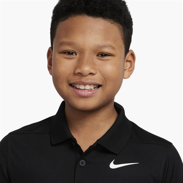 Nike Dri-FIT Victory Genç Çocuk Golf Polo Yaka T-Shirt - Siyah