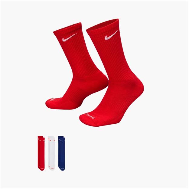 Nike Everyday Plus Cushioned Crew Antrenman Çorabı 3lü