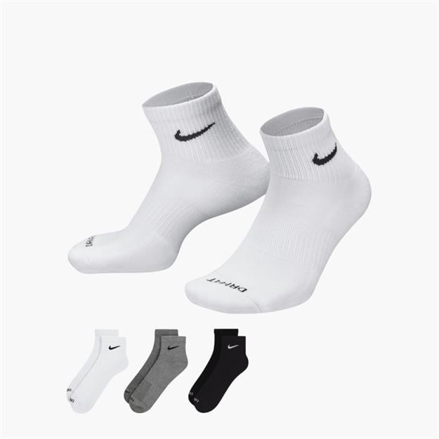 Nike Everyday Plus Yastıklı Antrenman Çorabı 3lü