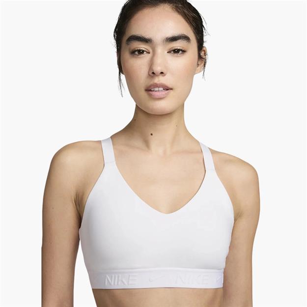Nike Indy Orta Destekli Dolgulu Ayarlanabilir Spor Sütyeni - Beyaz