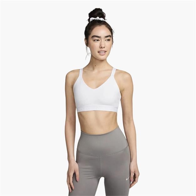 Nike Indy Orta Destekli Dolgulu Ayarlanabilir Spor Sütyeni - Beyaz