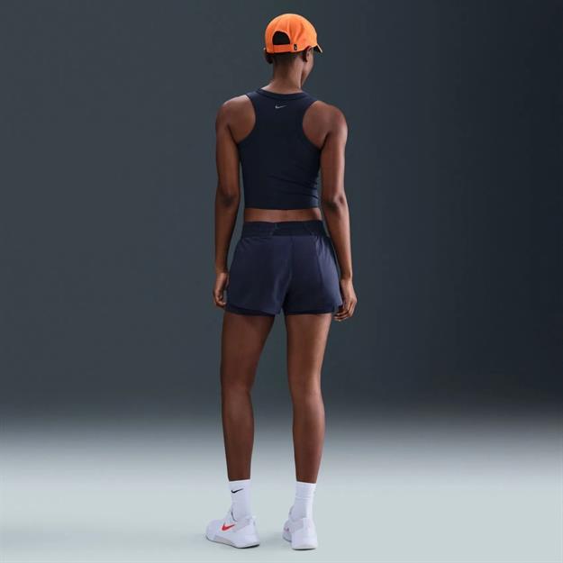 Nike One Dri-FIT Orta Bel 8 cm 2si 1 Arada Şort - Lacivert