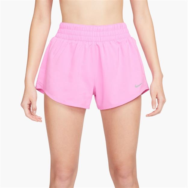 Nike One Dri-FIT Orta Belli Kısa Astarlı Şort 8 cm - Açık Pembe