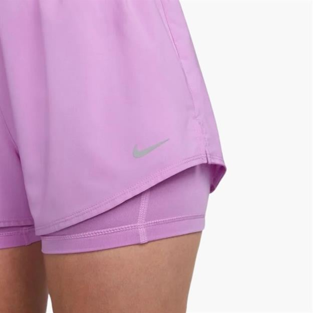 Nike One Dri-FIT Yüksek Bel 8 cm 2si 1 Arada Şort - Pembe