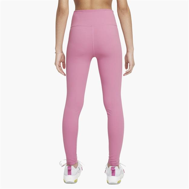 Nike One Dri-FIT Yüksek Bel Genç Kız Taytı - Açık Pembe