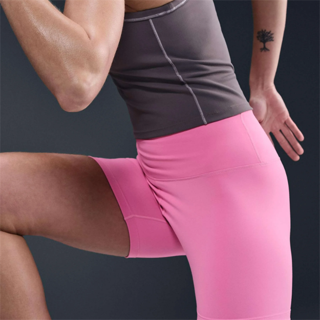 Nike One Yüksek Belli Şort 13 cm - Pembe