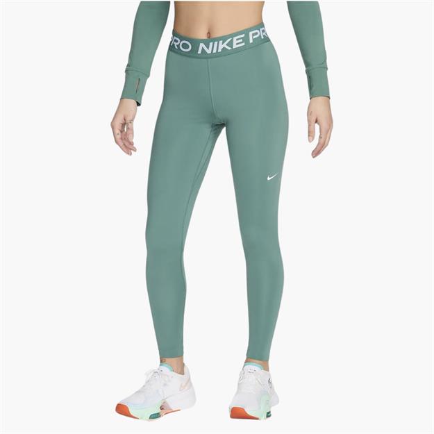 Nike Pro Normal Belli File Panelli Tayt - Yeşil