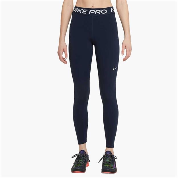 Nike Pro Normal Belli File Panelli Tayt - Lacivert