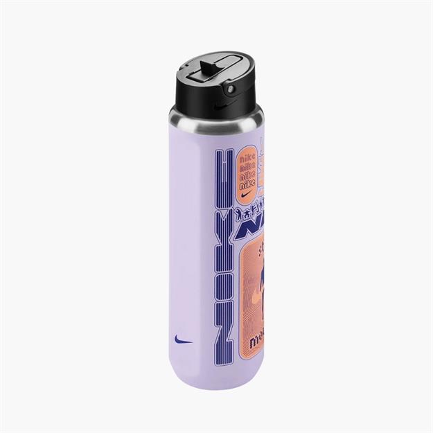 Nike Recharge Straw Bottle 24 Oz (675 ml) Paslanmaz Matara Suluk - Lila