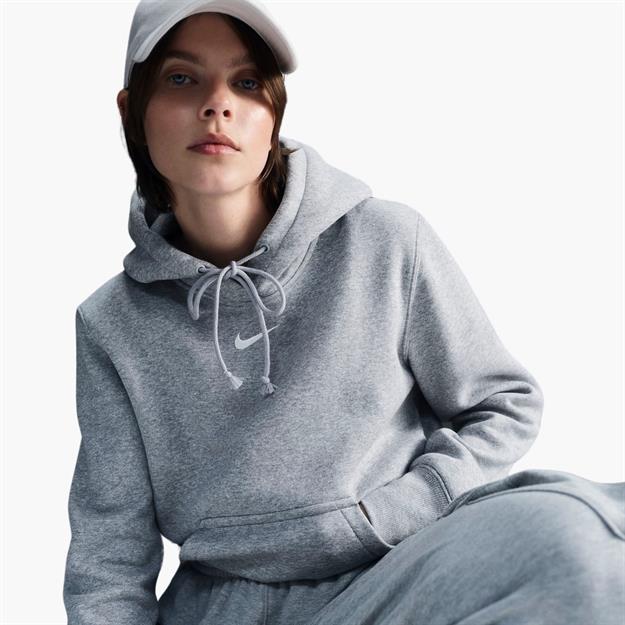 Nike Sportswear Phoenix Polar Kapşonlu Sweatshirt - Gri