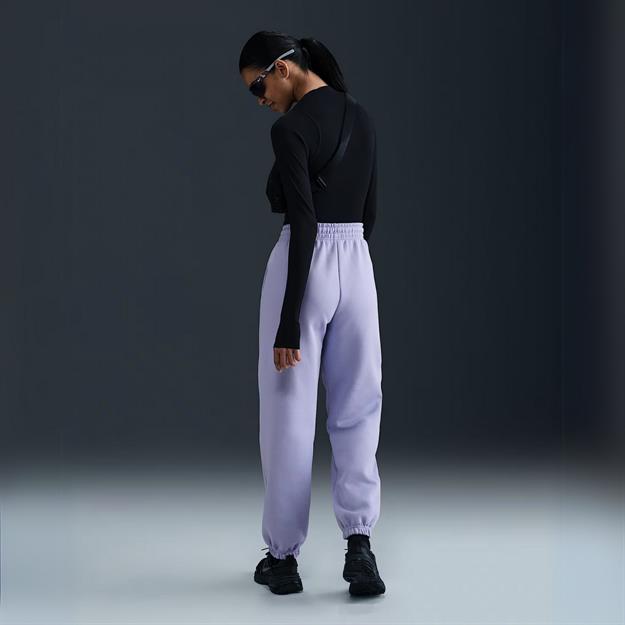 Nike Sportswear Phoenix Yüksek Belli Bol Kesim Eşofman Altı - Lila