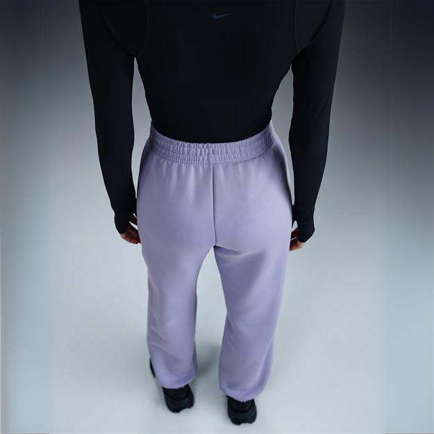 Nike Sportswear Phoenix Yüksek Belli Bol Kesim Eşofman Altı - Lila