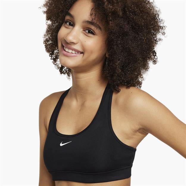 Nike Swoosh Genç Kız Spor Sütyeni - Siyah