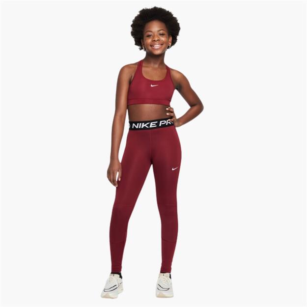 Nike Swoosh Genç Kız Spor Sütyeni - Bordo