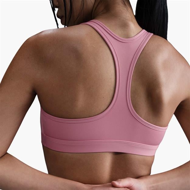 Nike Swoosh Light Support Dolgusuz Spor Sütyeni - Pembe