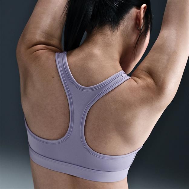 Nike Swoosh Light Support Dolgusuz Spor Sütyeni - Lila